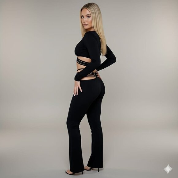 Elegant Black Women's Jumpsuit - Picture 6 of 8